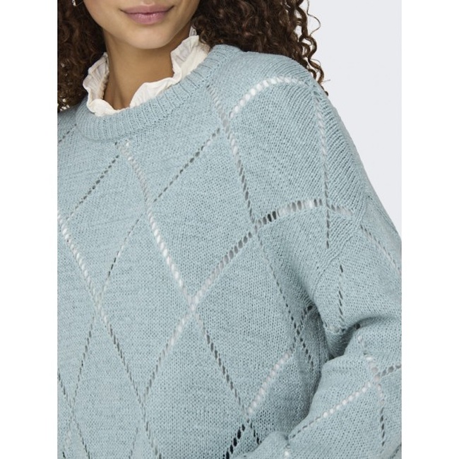 Жіночий сірий джемпер Only артикул 15339575 Gray Mist SS2025 Фото ракурс 5 - Жіночий сірий джемпер Only артикул 15339575 Gray Mist SS2025