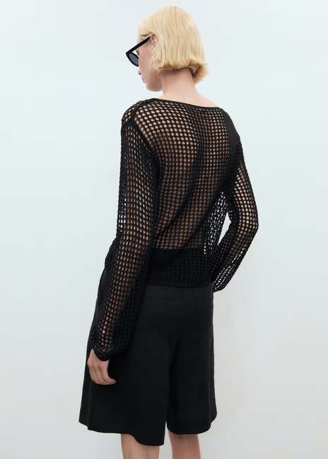 Фото ракурс 2 - Женский черный джемпер Mango артикул 17081185 99 1 season