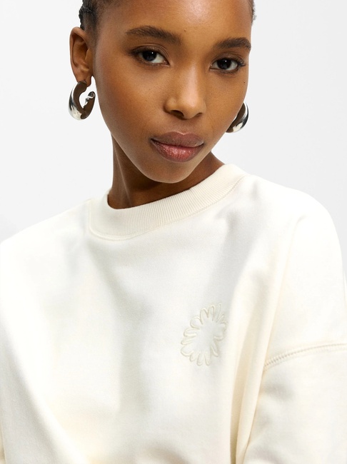 Фото ракурс 5 - Жіночий молочний світшот Parfois артикул 230787 _EC SS2025