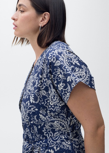 Жіноча блакитна сукня Mango артикул 87028649 52 8 season Фото ракурс 7 - Жіноча блакитна сукня Mango артикул 87028649 52 8 season