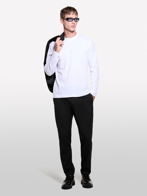 Фото ракурс 4 - Мужской белый реглан Benetton артикул 3B7SS1045 101 24A