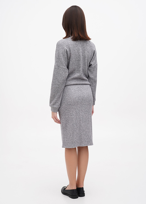 Фото ракурс 2 - Женская серая юбка EQUILIBRI артикул AZ Skirt AN Grey FW2023