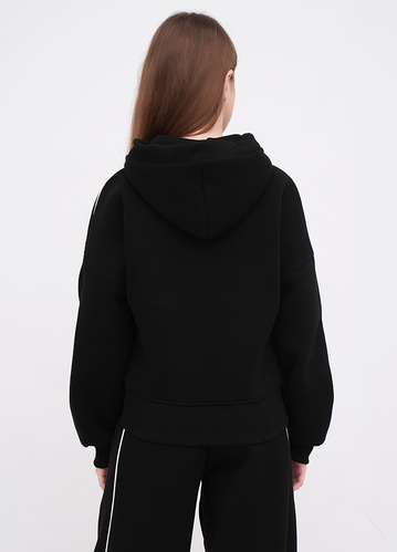 Фото ракурс 2 - Жіноча чорна олімпійка EQUILIBRI артикул W291 050 100 Black FW2025