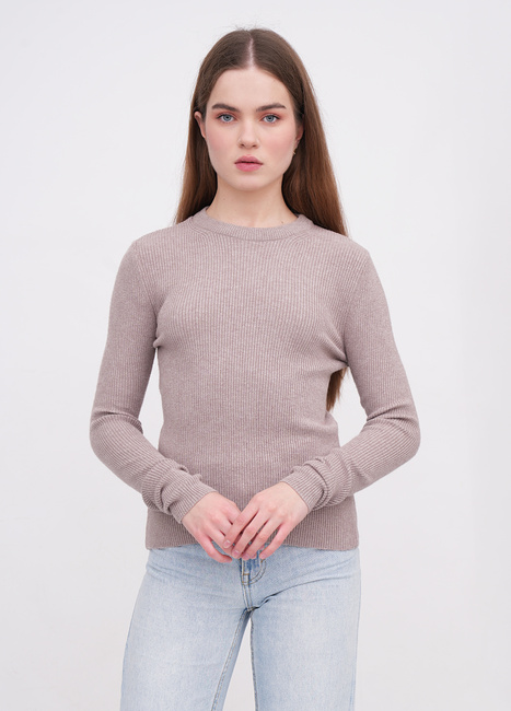 Жіночий коричневий лонгслів EQUILIBRI артикул W315 011 000 Mocco FW2025 Фото ракурс 1 - Жіночий коричневий лонгслів EQUILIBRI артикул W315 011 000 Mocco FW2025