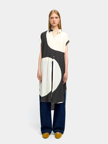 Фото ракурс 1 - Жіноча біло-сіра сукня Parfois артикул 241885 _BM FW2025