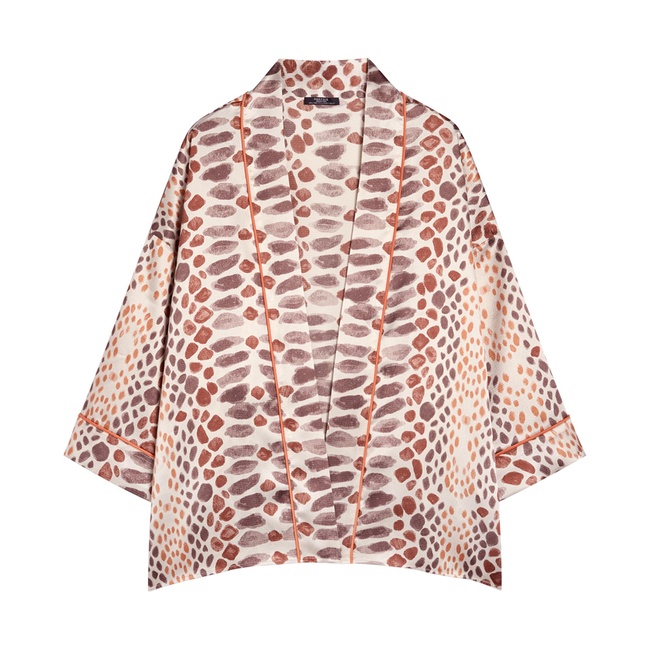 Фото ракурс 3 - Женское розовое пончо Parfois артикул 238900 _BM FW2025