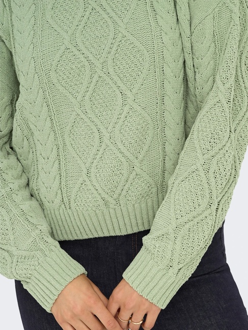 Фото ракурс 7 - Женский зеленый свитер Only артикул 15351234 Desert Sage FW2025