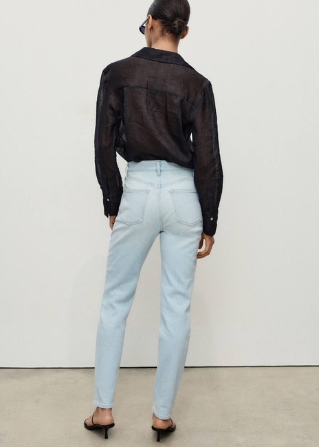 Фото ракурс 2 - Женские голубые джинсы Mango артикул 17001239 TC 1 season