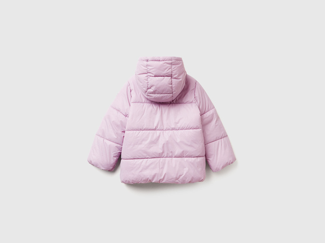 Фіолетова куртка для дівчаток Benetton артикул 2NQRGN03V.P 0W1 25A Фото ракурс 2 - Фіолетова куртка для дівчаток Benetton артикул 2NQRGN03V.P 0W1 25A