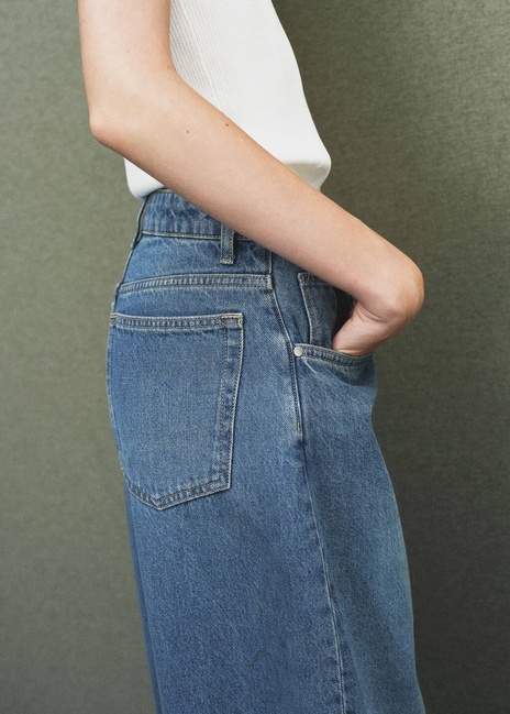 Фото ракурс 4 - Женские синие джинсы Mango артикул 17034788 TM 1 season