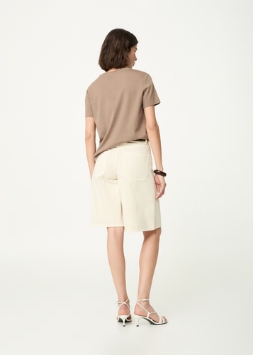 Фото ракурс 2 - Жіноча коричнева футболка Mango артикул 17921197 35 1 season