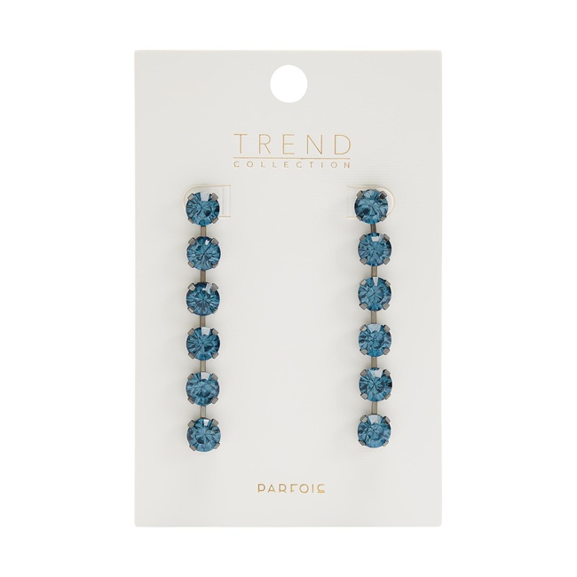 Фото ракурс 4 - Женские синие серьги Parfois артикул 242697 _BL FW2025