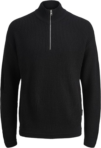 Фото ракурс 1 - Мужской черный джемпер Jack & Jones артикул 12278959 Black FW2025