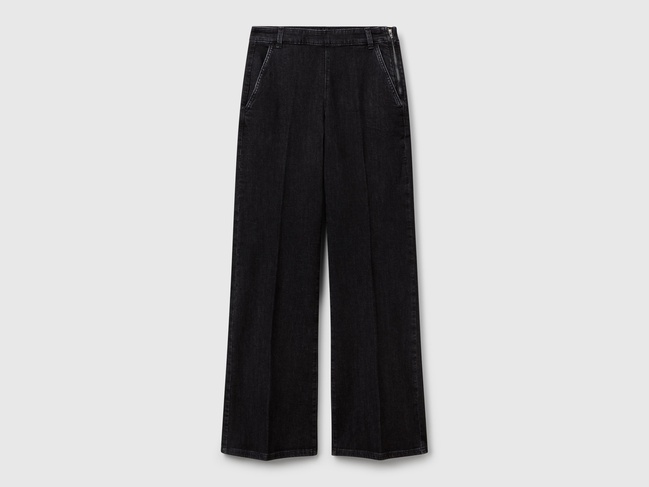 Фото ракурс 6 - Женские черные штаны Benetton артикул 4TUTDF06V 800 25A