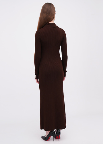 Фото ракурс 2 - Жіноча коричнева сукня EQUILIBRI артикул W352 032 000 Brown FW2025