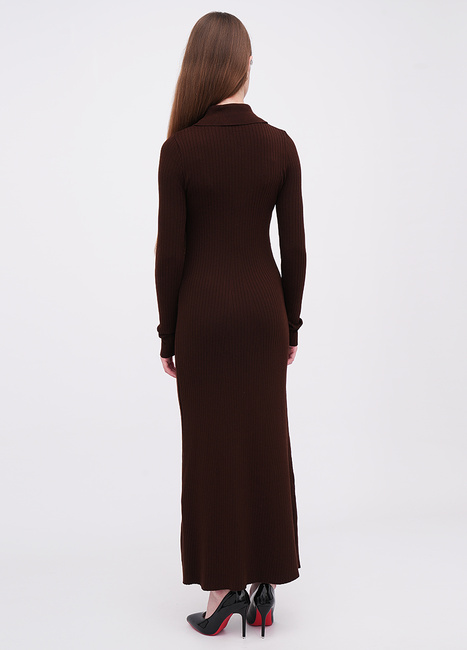 Фото ракурс 2 - Жіноча коричнева сукня EQUILIBRI артикул W352 032 000 Brown FW2025