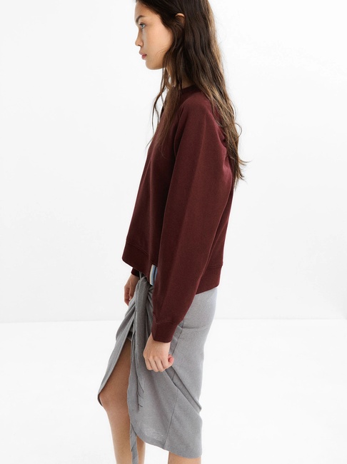 Фото ракурс 3 - Жіночий бордовий світшот Parfois артикул 233007 _BU SS2025