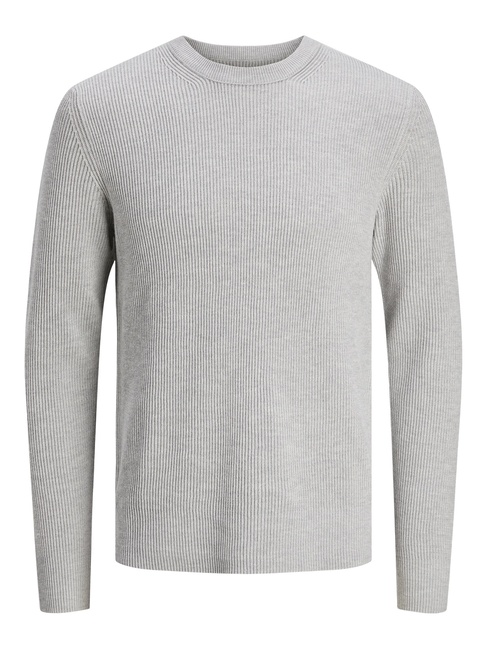 Фото ракурс 3 - Чоловічий сірий джемпер Jack & Jones артикул 12257771 LIGHT GREY MELANGE FW2024