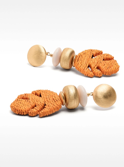 Фото ракурс 2 - Женские оранжевые серьги Parfois артикул 220311 _OR SS2025