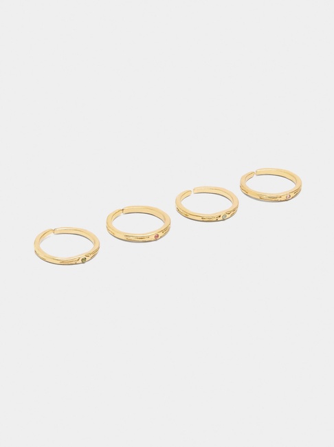 Жіноча золота каблучка Parfois артикул 223118 _HM FW2025 Фото ракурс 3 - Жіноча золота каблучка Parfois артикул 223118 _HM FW2025