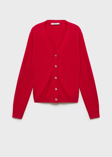 Женский красный кардиган Mango артикул 87074078 70 8 season Фото ракурс 3 - Женский красный кардиган Mango артикул 87074078 70 8 season