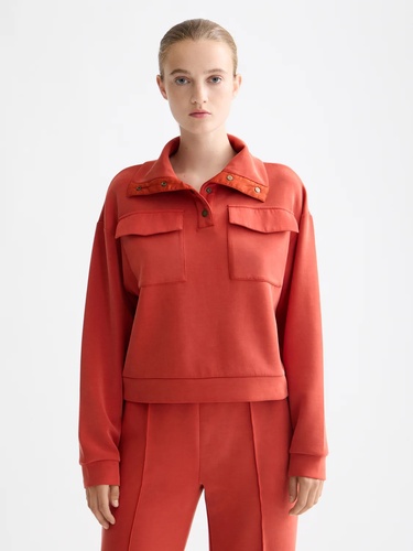 Фото ракурс 1 - Женский красный свитер SCOTCH & SODA артикул U9E00868T U602 FW2025