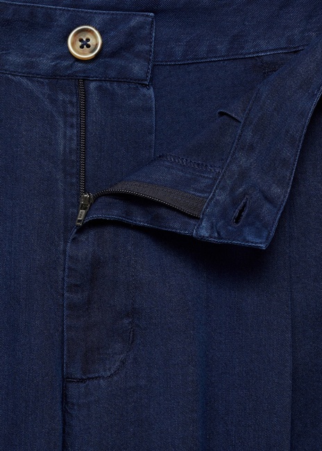 Фото ракурс 5 - Женские синие брюки Mango артикул 87038643 TO 8 season