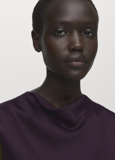 Фото ракурс 4 - Жіноча бордова блузка Mango артикул 17064092 78 1 season