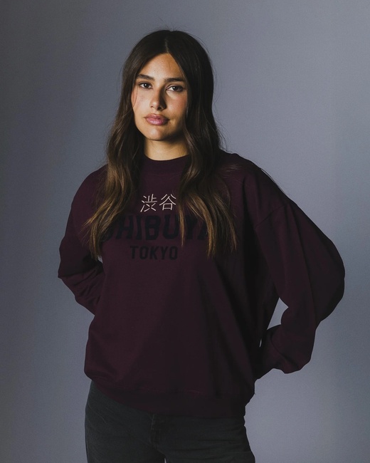 Фото ракурс 1 - Жіночий бордовий світшот Piazza Italia артикул 62687 Bordeaux FW2025