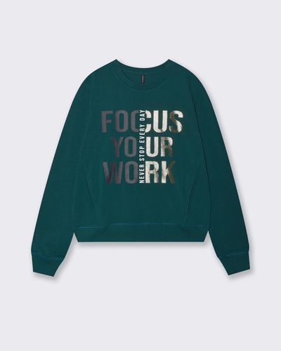 Фото ракурс 1 - Жіночий зелений світшот Piazza Italia артикул 62302 ottanio FW2025