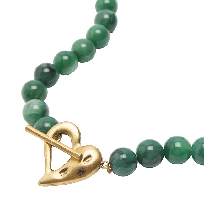 Жіноче зеленe намисто Parfois артикул 238720 _GN FW2025 Фото ракурс 2 - Жіноче зеленe намисто Parfois артикул 238720 _GN FW2025