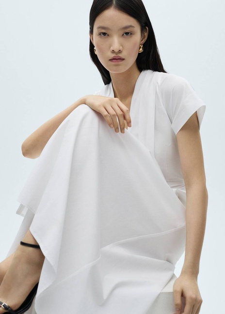 Жіноча біла сукня Mango артикул 87060582 01 8 season Фото ракурс 5 - Жіноча біла сукня Mango артикул 87060582 01 8 season