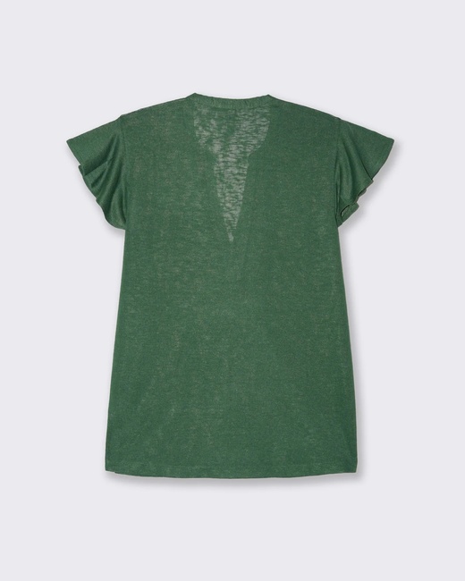 Фото ракурс 2 - Жіноча зелена футболка Piazza Italia артикул 50038 Green SS2025