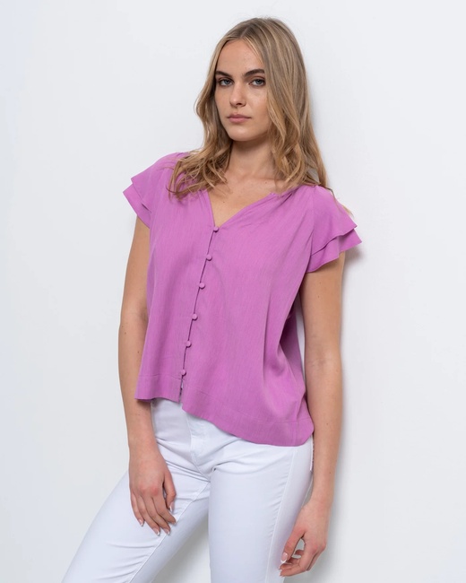 Фото ракурс 2 - Женская розовая блузка Piazza Italia артикул 50675 BEGONIA SS2025