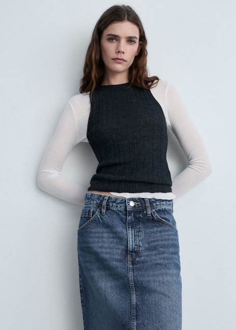 Жіноча синя спiдниця Mango артикул 87040637 TO 8 season Фото ракурс 3 - Жіноча синя спiдниця Mango артикул 87040637 TO 8 season