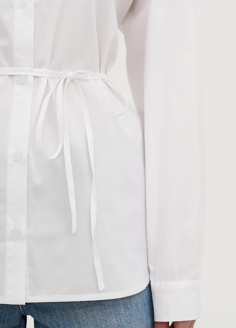 Жіноча біла сорочка EQUILIBRI артикул W422 032 000 White SS2025 Фото ракурс 4 - Жіноча біла сорочка EQUILIBRI артикул W422 032 000 White SS2025