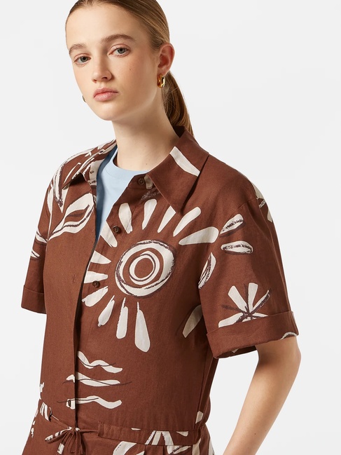 Жіночий коричневий комбiнезон SCOTCH & SODA артикул UFN00625M U246 SS2025 Фото ракурс 3 - Жіночий коричневий комбiнезон SCOTCH & SODA артикул UFN00625M U246 SS2025