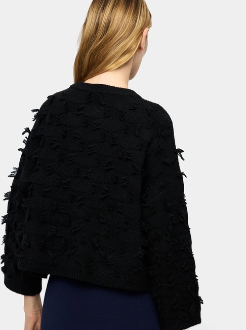 Женский черный свитер Parfois артикул 240925 _BK FW2025 Фото ракурс 2 - Женский черный свитер Parfois артикул 240925 _BK FW2025