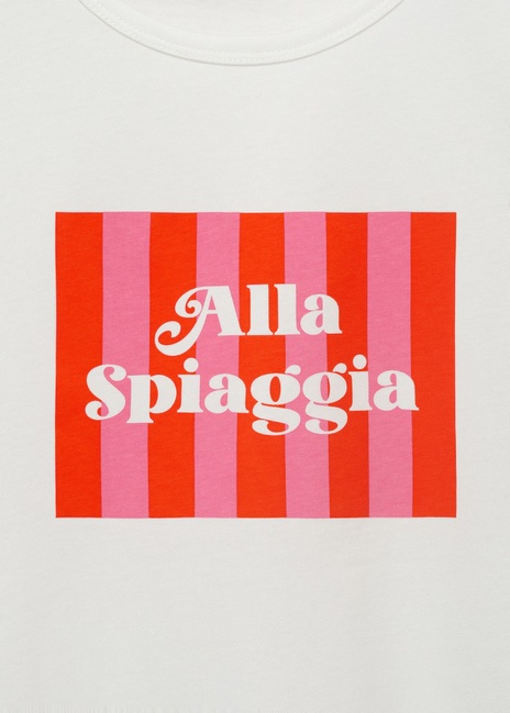 Женская красная футболка Mango артикул 17081216 70 1 season Фото ракурс 5 - Женская красная футболка Mango артикул 17081216 70 1 season