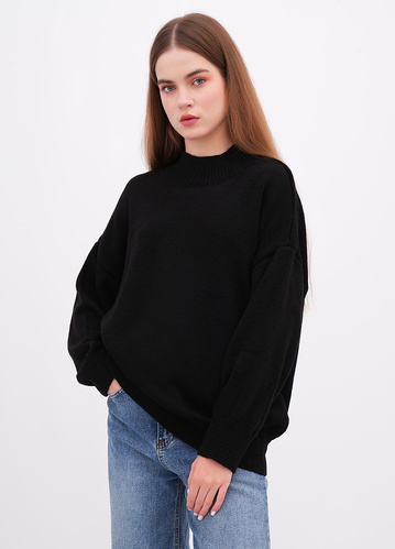 Фото ракурс 1 - Жіночий чорний светр EQUILIBRI артикул W342 056 000 Black FW2025