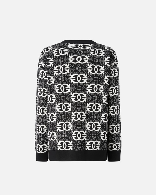 Женский серый кардиган Pinko артикул 106042-A2YD ZZ2 FW2025 Фото ракурс 2 - Женский серый кардиган Pinko артикул 106042-A2YD ZZ2 FW2025