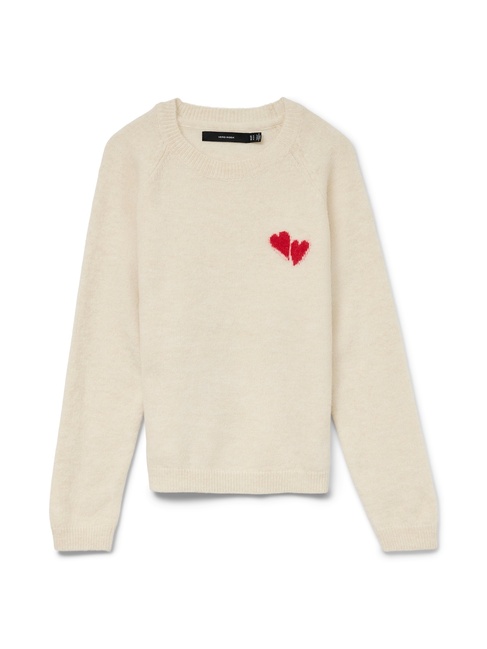 Фото ракурс 4 - Женский молочный джемпер Vero Moda артикул 10331423 birch FW2025