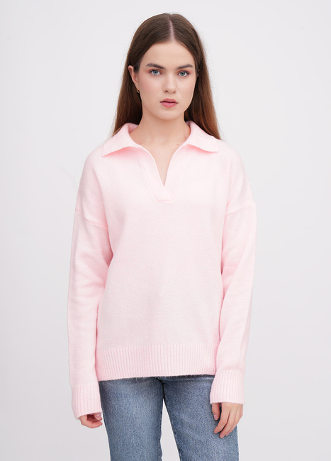 Жіночий рожевий светр EQUILIBRI артикул W342 079 000 Pink FW2025 Фото ракурс 1 - Жіночий рожевий светр EQUILIBRI артикул W342 079 000 Pink FW2025