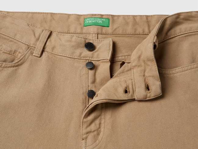 Чоловічі хакі штани Benetton артикул 4U32UE01W 0W9 25A Фото ракурс 3 - Чоловічі хакі штани Benetton артикул 4U32UE01W 0W9 25A