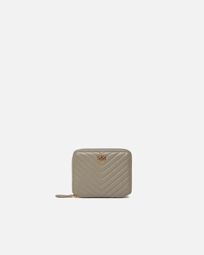 Фото ракурс 1 - Женский серый кошелёк Pinko артикул 100249-A0GK I68Q FW2025