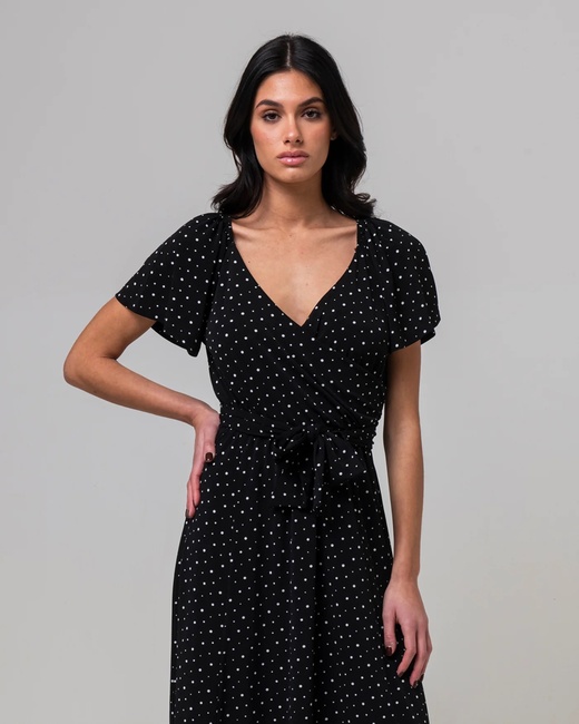 Жіноча чорна сукня Piazza Italia артикул 50111 VAR 2 SS2025 Фото ракурс 3 - Жіноча чорна сукня Piazza Italia артикул 50111 VAR 2 SS2025