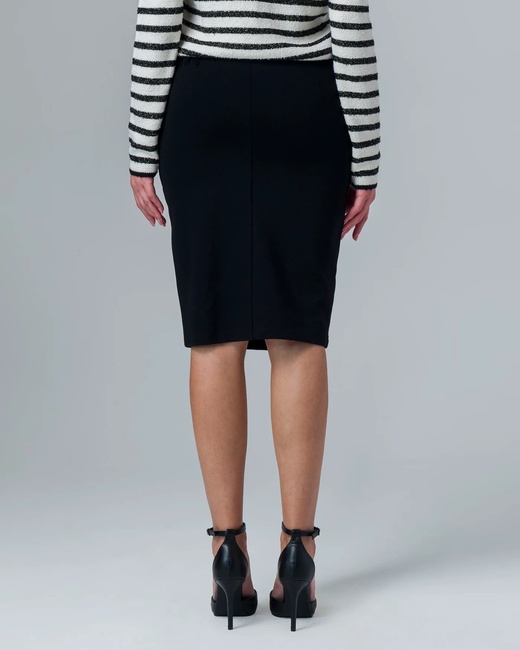 Фото ракурс 2 - Женская черная юбка Piazza Italia артикул 32602 Black SS2025