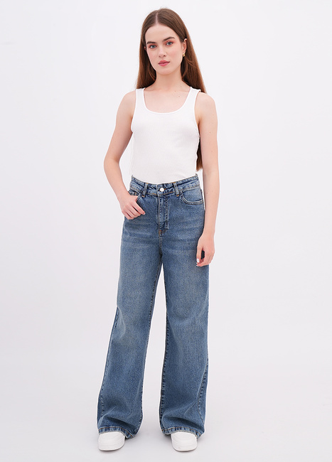 Фото ракурс 1 - Жіночі сині джинси EQUILIBRI артикул W568 017 000 NAVY BLUE FW2025