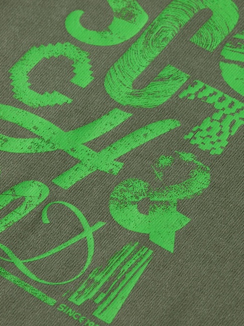 Фото ракурс 7 - Мужская зеленая футболка SCOTCH & SODA артикул 181298 300 FW2025