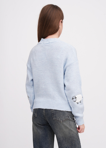 Фото ракурс 2 - Жіночий синій кардиган EQUILIBRI артикул W343 013 000 Blue FW2025